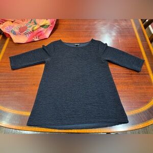 Top Shop Black 3/4 Sleeve Dress Womens